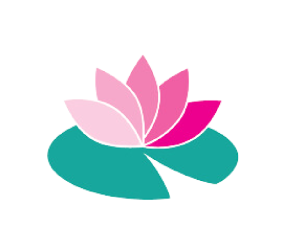 Slave raskaj logo, a pink lotus on a green lotus leaf